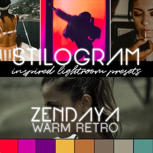 Vibrant retro Lightroom presets inspired by Zendaya&#39;s fashion palette  - Desktop & Mobile | Lrtemplate, xmp, dng |