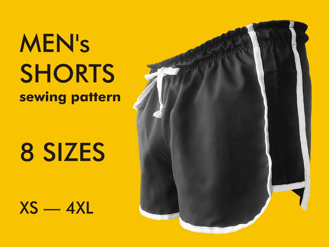 Mens Shorts Sewing Pattern Boxer Shorts Pattern Big Shorts PDF Short