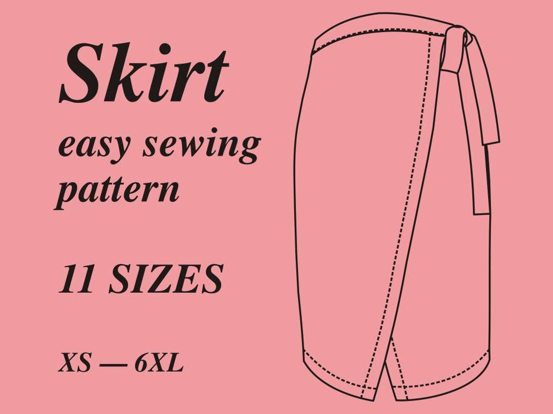 Skirt Easy Sewing Pattern Skirt Women Sewing Pattern PDF Midi - Etsy
