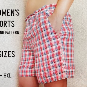 Women Shorts Sewing Pattern PDF Short Pants with Pockets Sewing Pattern Women Beach Shorts Sewing Pattern PDF Summer Shorts Instant Download