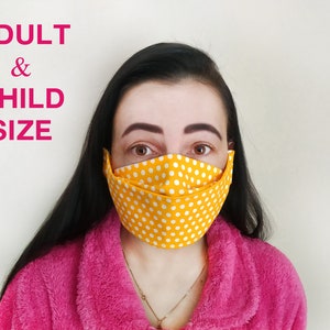 Face Mask pattern sewing, face mask, mask for adults and kids, nurse mask, mask pattern pdf, washable reusable cotton mask, dust mouth mask