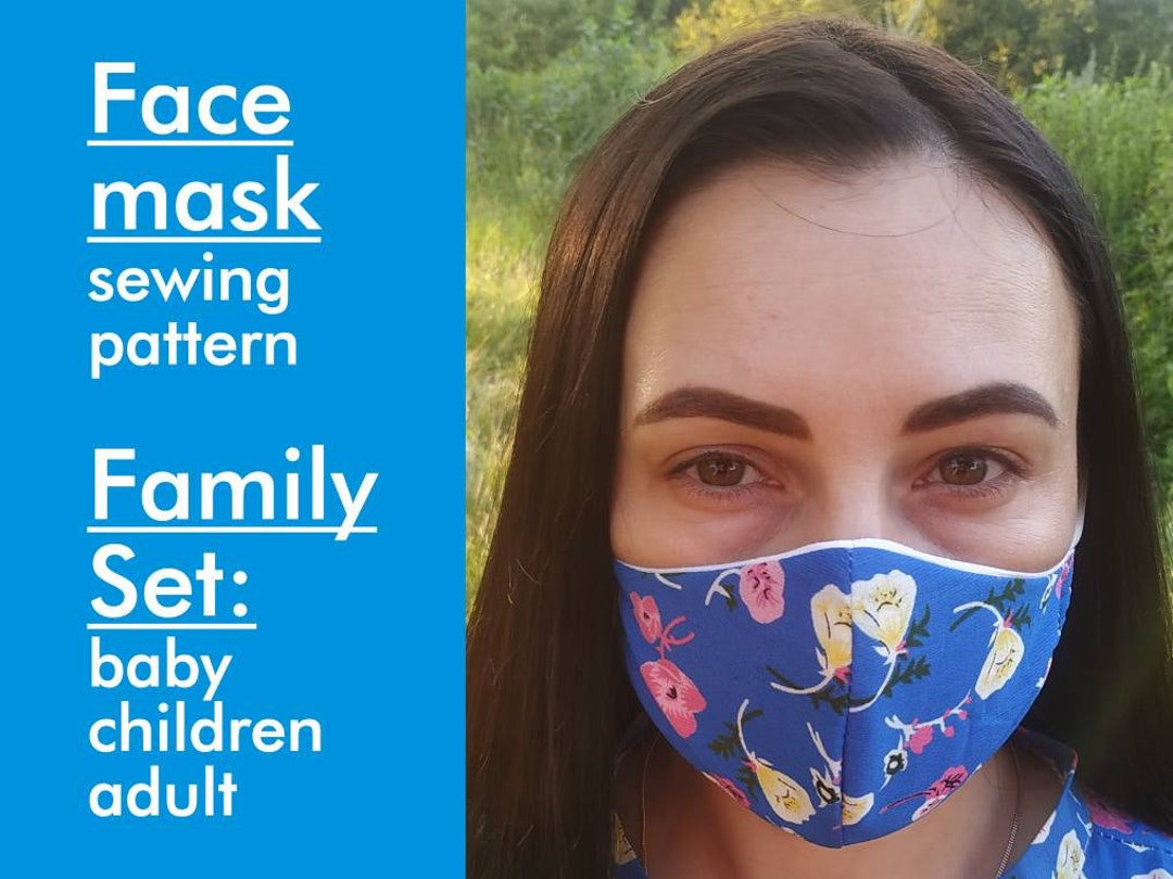 Face Mask Sewing Pattern PDF Face Mask for Adults and Kids Etsy