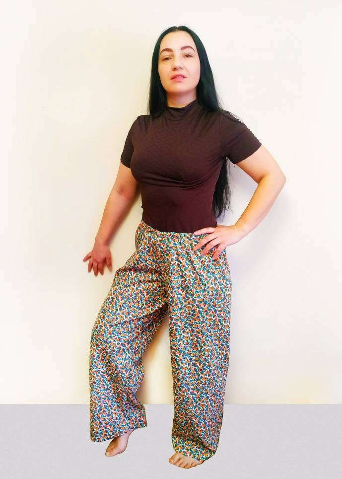 Pajama Pants Sewing Pattern PDF Women Lounge Pants Sewing Pattern Adult