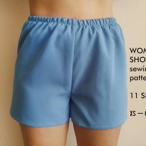 Womens Shorts Sewing Pattern PDF Short Pants Sewing Pattern Female Shorts Sew Pattern PDF Pajama Shorts Sewing Digital Instant Download