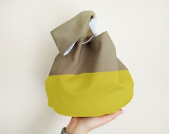 Patrón de costura de bolso nudo PDF, Patrón de costura de bolso fácil, Kit de costura de bolso japonés, Bolso de mano, Bolso reversible, Bolso DIY como regalo, Tutorial de costura