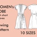 Robe Sewing Pattern PDF for Women Bathrobe Sewing Pattern Plus Size ...