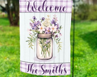 Purple Flower Garden Flag PNG, Spring Sublimation, Sublimation Designs, Spring PNG, Summer Flag Sublimation, Sublimation Flag, Digital