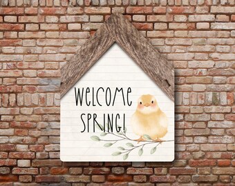 Spring Chick Birdhouse PNG, Spring Sublimation, Home Sublimation Designs, Sublimation Designs, Digital Designs, Spring PNG, Easter PNG