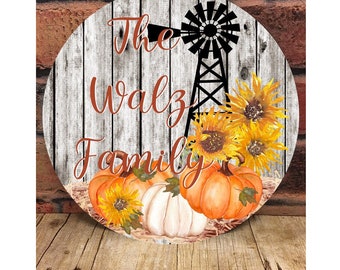 Fall Windmill Round Door Hanger, Fall PNG, Fall Sublimation Designs, Halloween Sublimation, Fall Digital Download, Rustic PNG, Sublimation