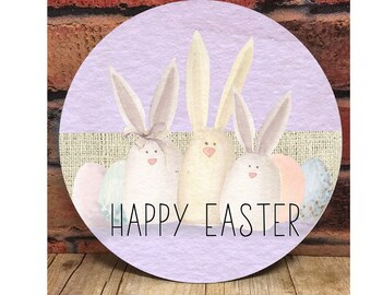 Primitive Bunny Round Door Hanger, Spring Circle Design, Sublimation Designs, Easter Sublimation, Spring Sublimation. Easter PNG