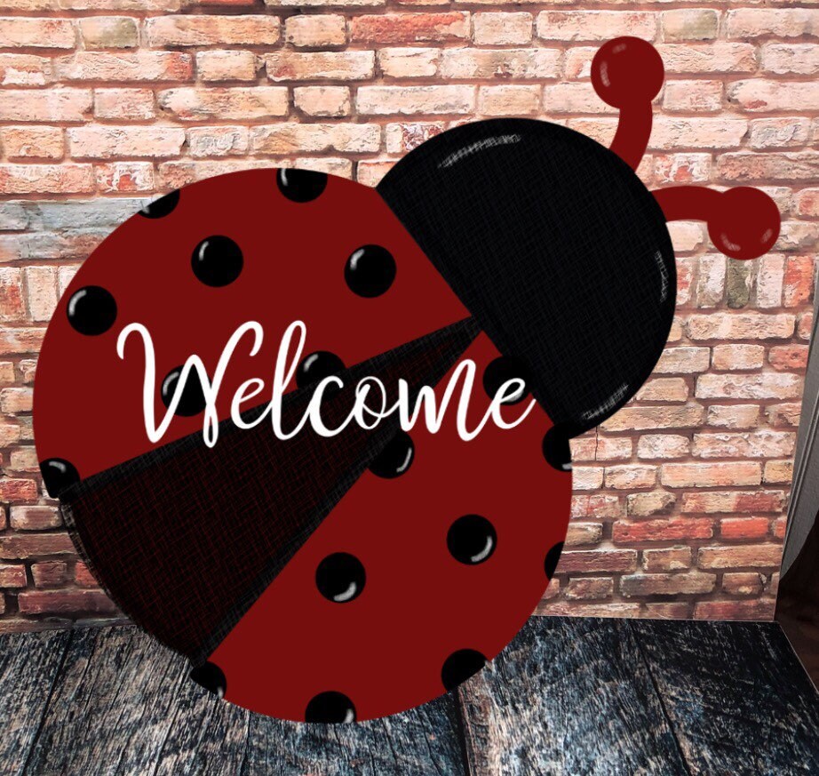 Red and Blank Ladybug Door Hanger Png Sublimation Designs - Etsy