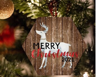 3D Ornament Deer 7 Pieces Laser Cut Out Unfinished ORN135 3D Ornament Deer 7 Pieces Laser Cut Out Unfinished ORN135