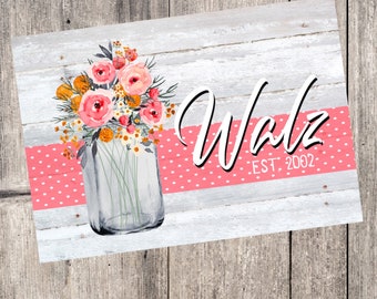 Mason Jar Cutting Board Design, Kitchen Sublimation Images, Rectangle Sublimation Designs, Cutting Board Designs , Spring Sublimation