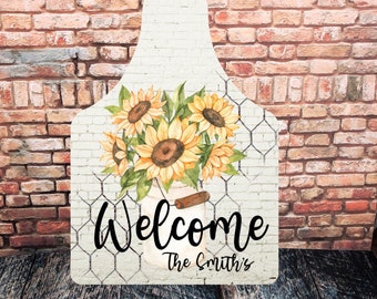 Sunflower cattle tag Door Hanger, Slinging Arrow, Sublimation Designs, Fall png, Digital Downloads, Fall Sublimation, Cattle Tag png