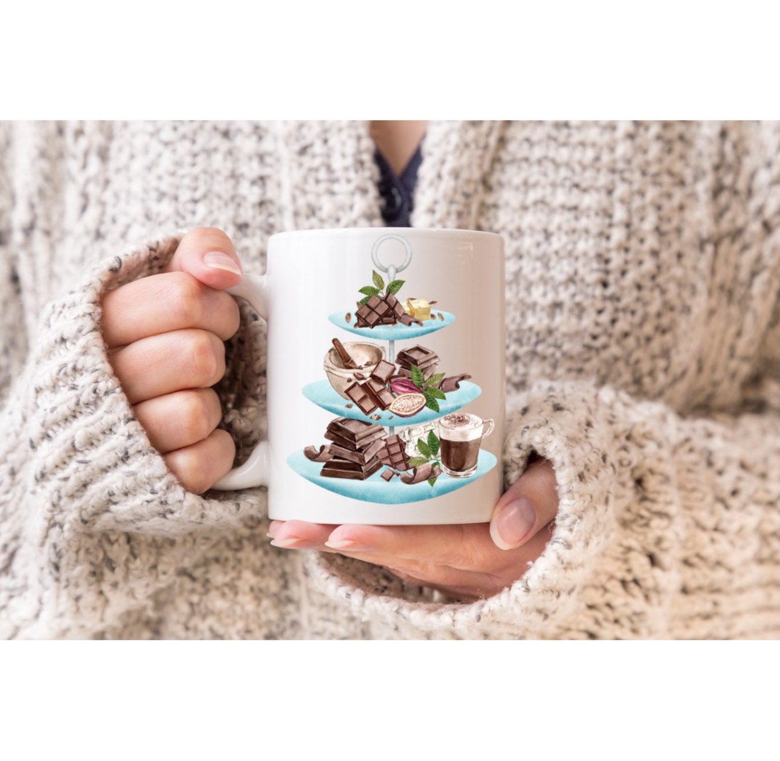 Schokolade gestuft Tablett Png Küche Sublimation | Etsy