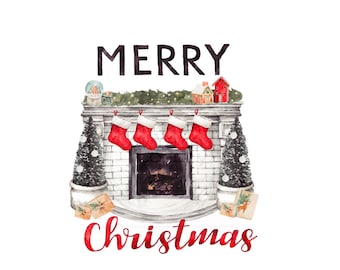 Christmas Fireplace png, Christmas Sublimation, Fireplace png, Christmas Designs, Rustic Christmas Designs, Sublimation Designs