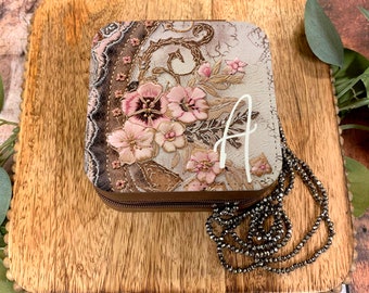 Pink Embroidered Jewelry Box Design, DIGITAL DESIGN, Jewelry png, Spring Sublimation, Sublimation Designs, Flower png, DIGITAL download