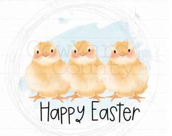 Happy Easter Chicks png, Farm Sublimation, Sublimation Designs, Farm png, Digital Download, Sublimation png, Watercolor farm png