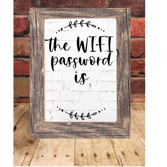 Wifi Password Board Dry Erase Wifi PNG 8x10.25 Inch - Etsy