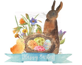 Happy Easter Banner png, Spring Sublimation, Easter Sublimation Designs, Easter Designs, Spring PNG, Easter PNG, Digital Download, Bunny png