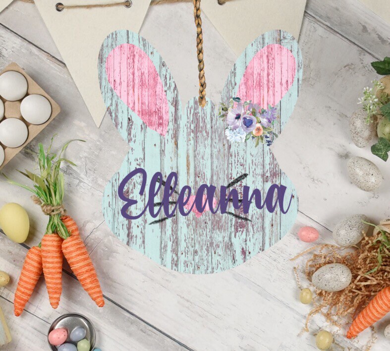 Aqua Wood Bunny Tag png, Easter png, Easter sublimation, Sublimation Designs, Spring png, Spring Sublimation, Egg png, Basket Tag png