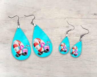 Pool Earring Designs, Earring Sublimation Images, Summer Earring PNG,  Drop Earrings, Pool Earrings, Summer Earring PNG, Beach Ball Earrings