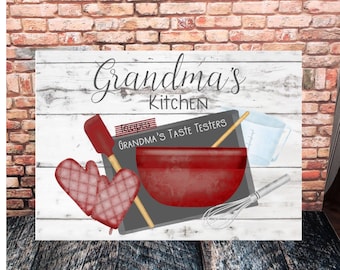 Red Grandma Cutting Board Design, Kitchen Sublimation Images, Rectangle Sublimation Designs, Cutting Board png , Grandma Sublimation