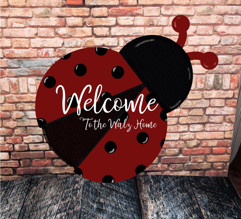 Red and Blank Ladybug Door Hanger Png Sublimation Designs - Etsy