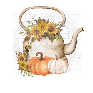 Pumpkin Kettle png, fall sublimation, fall png, pumpkin sublimation, fall digital designs, sublimation designs