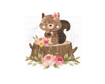 Baby Squirrel PNG,  Baby Sublimation Designs, Sublimation Designs, Nursery Sublimation, Baby Animal PNG, Baby Sublimation, Squirrel Designs