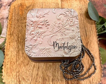 Design av broderad smyckesask i rouge, DIGITAL DESIGN, smycken png, vårsublimering, sublimeringsdesigner, blomma png, DIGITAL nedladdning