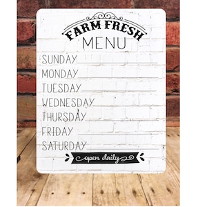 Farm Fresh Menu Board, Dry Erase Menu PNG, 8x10.25 inch Templates, Farmhouse  Designs, Dry Erase Board Designs, Dry Erase Menu, Kitchen PNG