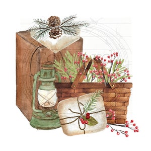Christmas Basket Image, Christmas Images, Christmas Sublimation Designs, Farmhouse Sublimation, Christmas Kitchen Sublimation, Christmas