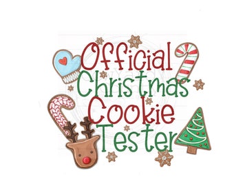 Official Christmas Cookie Tester Design, Christmas Cookie Sublimation Images, Christmas Designs, Kitchen Designs, Christmas Images, Christma