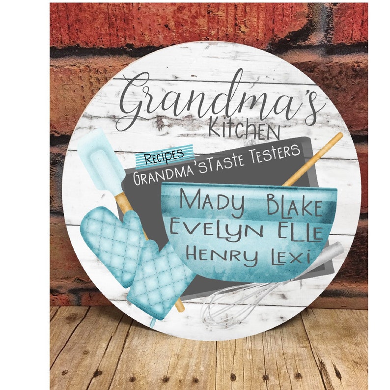 Grandma's Kitchen Round Door Hanger Hardboard Circle Etsy