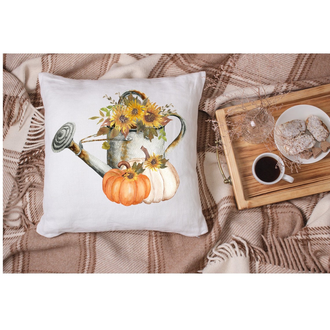Fall Watering Can Design Pumpkin Images Fall Sublimation Etsy