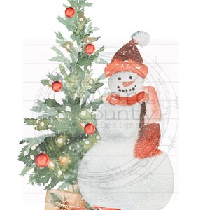 Rustic Snowman and Christmas Tree,  Christmas Sublimation, Snowman png, Christmas Designs, Rustic Christmas Designs. Sublimation Designs