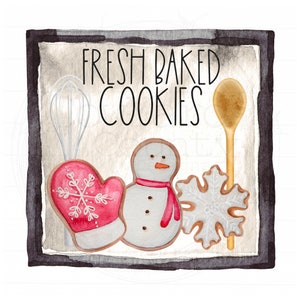 Fresh Baked Cookies PNG,  Christmas Cookie Sublimation, Christmas Designs, Kitchen Designs, Christmas Sublimation, Christmas PNG