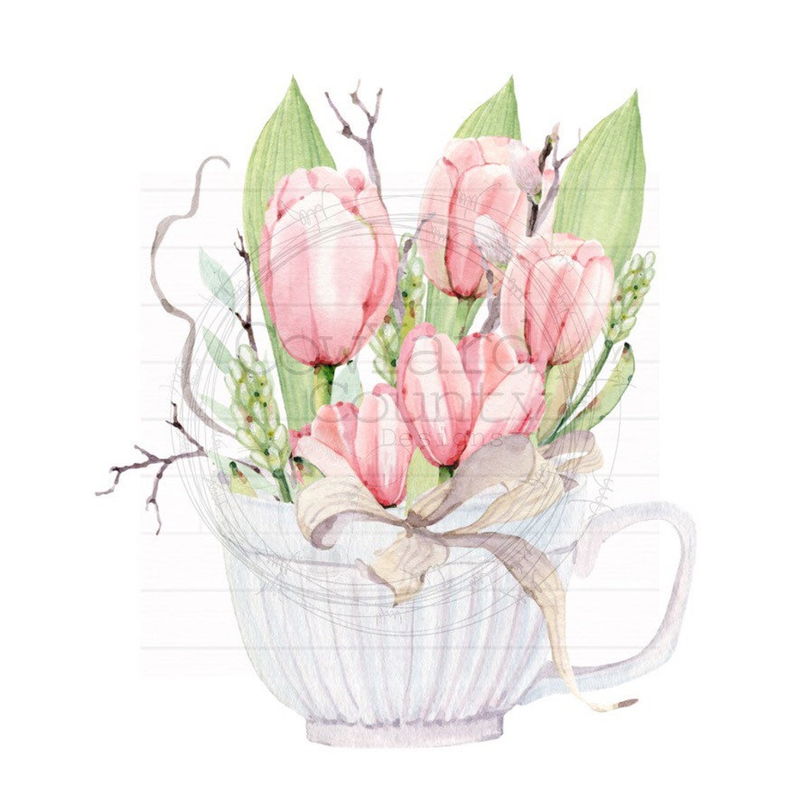 Pink Tulip Vase Png Spring Sublimation Sublimation Designs - Etsy