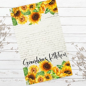 Sunflower Towel PNG, Fall Sublimation, Sublimation Designs, Fall png, Full Bleed Towel png, DIGITAL DOWNLOAD, Towel png, Summer png
