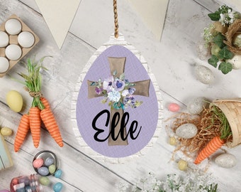 Purple Floral Cross Easter Egg Tag png, Easter png, Easter sublimation, Sublimation Designs, Spring png, Spring Sublimation, Egg png