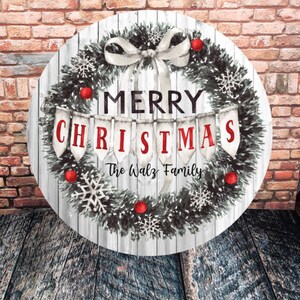 Wreath Merry Christmas Round Door Hanger, Ornament png,  Christmas PNG, Christmas Sublimation, Sublimation Designs, Rustic Christmas png