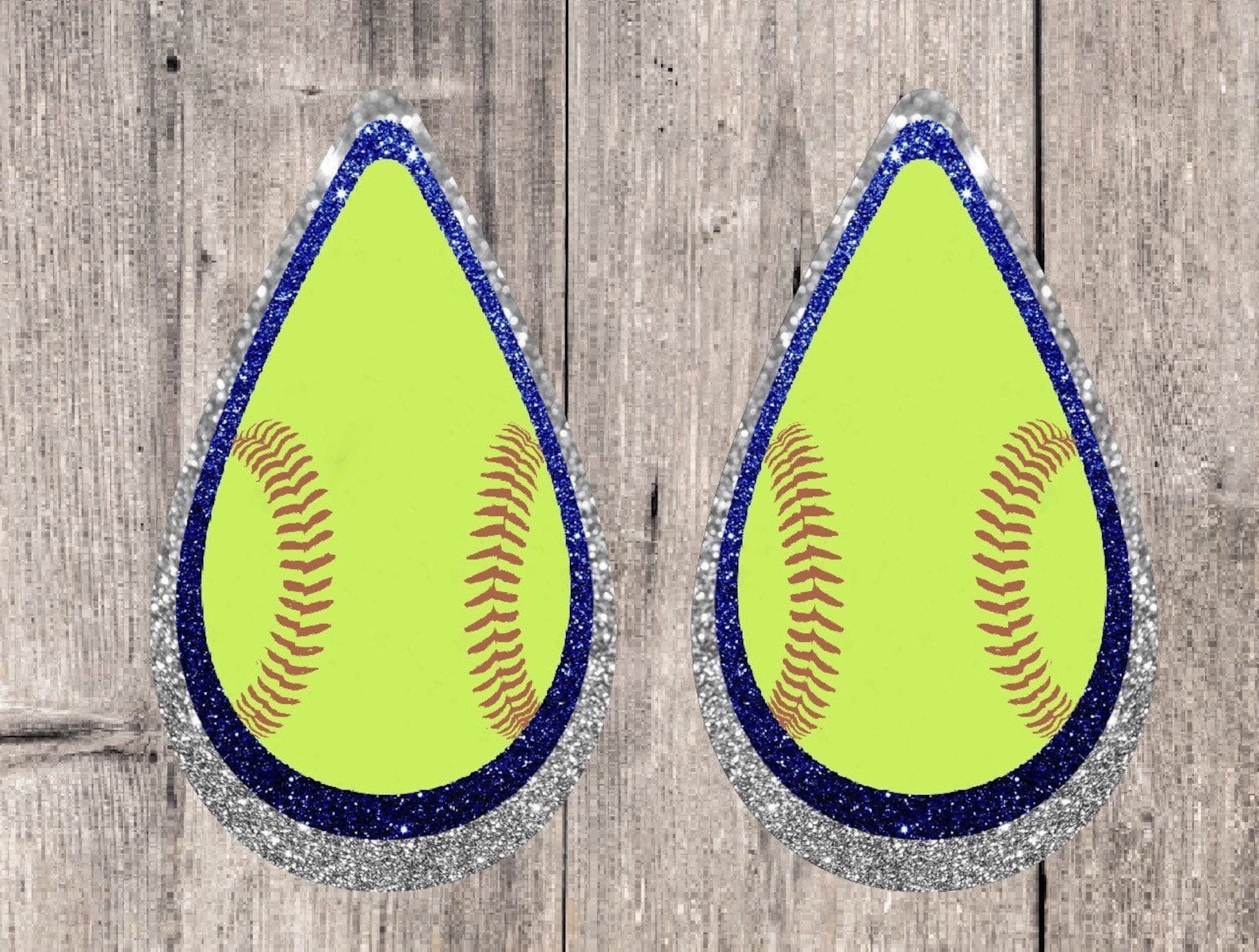 Softball Earring Designs Earring Sublimation Images Earring Etsy