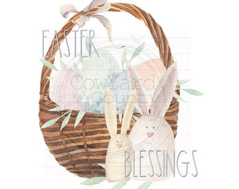 Easter Blessings Basket png, Spring Sublimation, Home Sublimation Designs, Sublimation Designs, Digital Designs, Spring PNG, Easter png