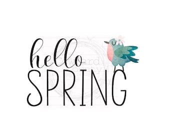 Hello spring bird png, Spring Sublimation, Sublimation Designs, Digital Designs, Spring PNG, Easter png, Digital Download