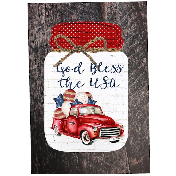 God Bless Red Truck Mason Jar Design, Home  Sublimation Images, Mason Jar Images, Digital Designs, 4th of July Sublimation,  Sublimation PNG