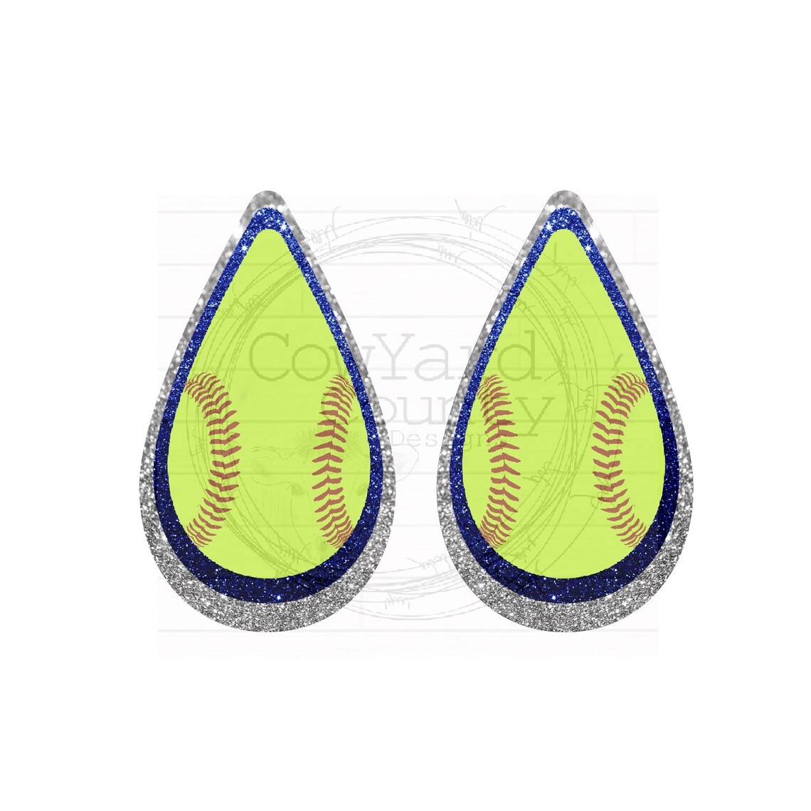 Softball Earring Designs Earring Sublimation Images Earring Etsy