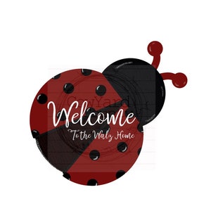 Red and Blank Ladybug Door Hanger Png Sublimation Designs - Etsy