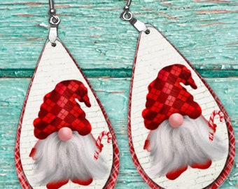 Red Gnome Earring PNG, Earring Sublimation Images, Earring Templates, Christmas Sublimation, Christmas  Downloads, Digital Download