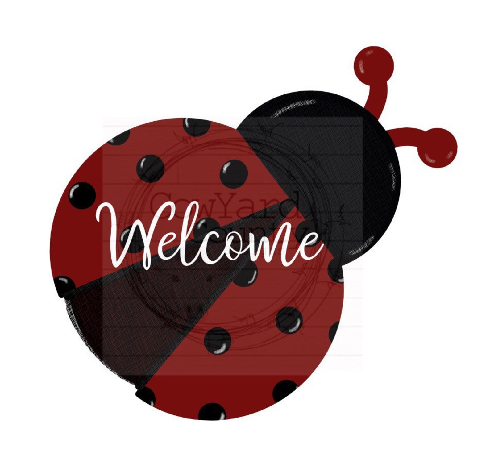 Red and Blank Ladybug Door Hanger Png Sublimation Designs - Etsy